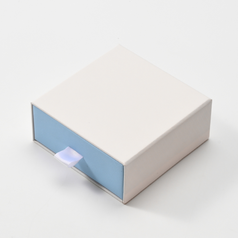 FANXI Custom Blue Leatherette Paper Jewelry Box
