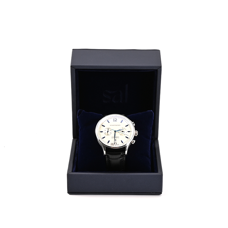 FANXI Custom Blue PU Leather Velvet Watch Box