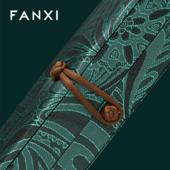 FANXI Unique Green Silk fabric Microfiber Jewelry box
