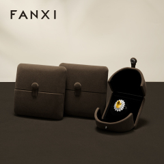 FANXI Wholesale Grey Jewelry Specific Velvet Jewelry Box