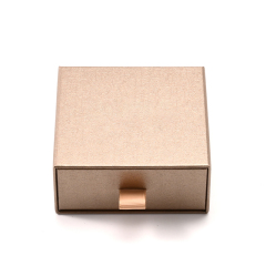 FANXI Custom Champagne Color Paper Velvet Drawer Box