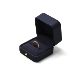 FANXI Custom Blue Microfiber Ring Box
