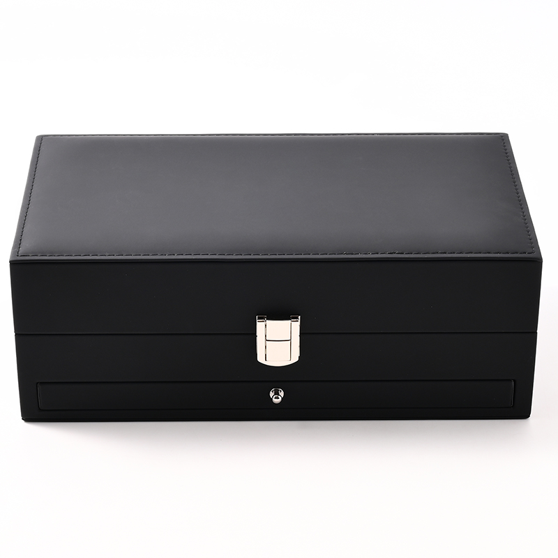 FANXI Custom Black PU Leather Microfiber Jewelry Case