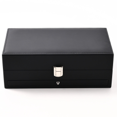 FANXI Custom Black PU Leather Microfiber Jewelry Case