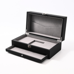 FANXI Custom Black PU Leather Microfiber Jewelry Case