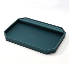 FANXI Custom Green PU Leather Jewelry Display Tray
