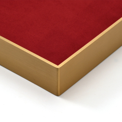 FANXI Custom Red Suede Metal Jewelry Tray