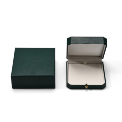 FANXI Custom Green PU Leather Velvet Pendant Box