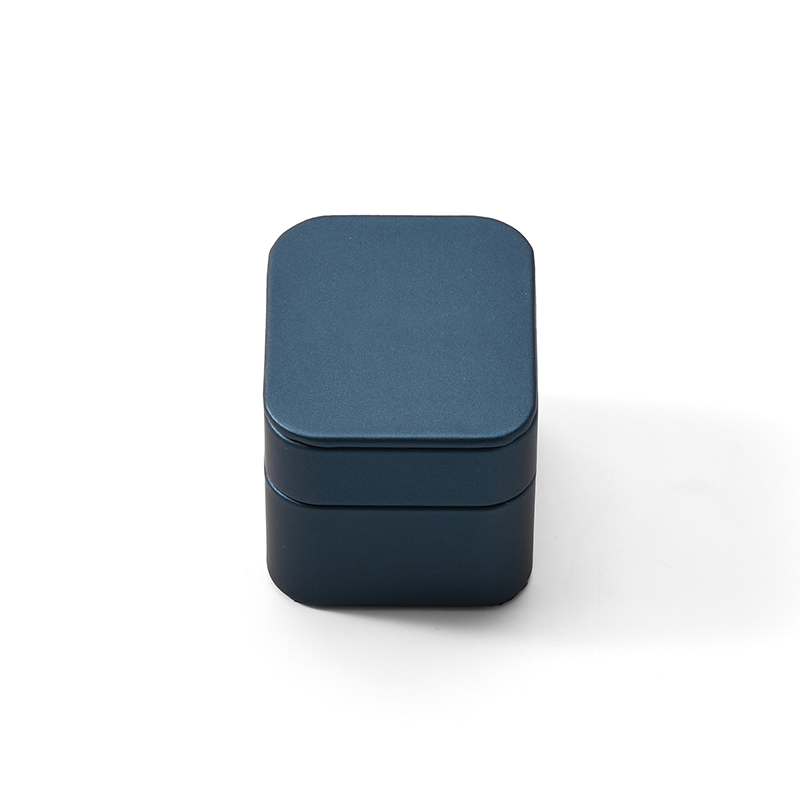 FANXI Custom Blue PU Leather Velvet Ring Box