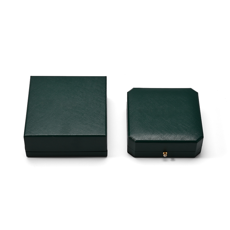 FANXI Custom Green PU Leather Velvet Pendant Box