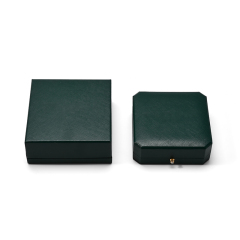 FANXI Custom Green PU Leather Velvet Pendant Box