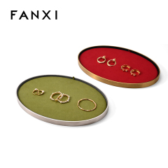 FANXI Custom Microfiber Metal Multiple Colors Jewelry Dish