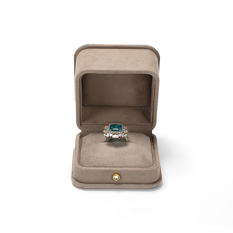 FANXI Custom Gray Suede Ring Box