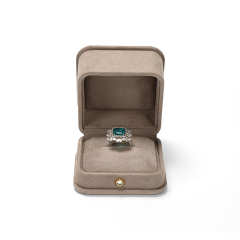 FANXI Custom Gray Suede Ring Box