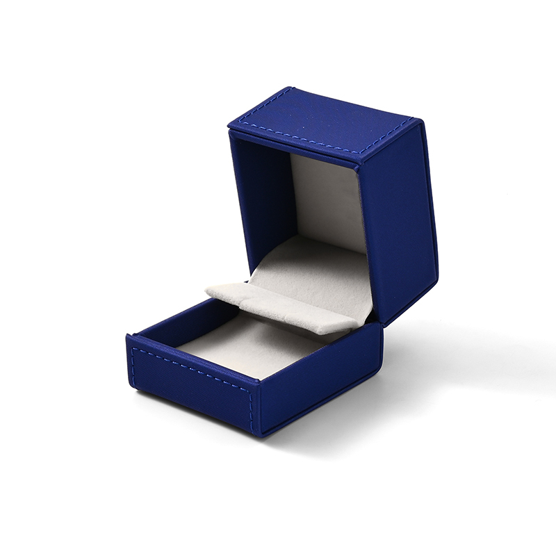 FANXI Custom Blue PU Leather Velvet Earring Box