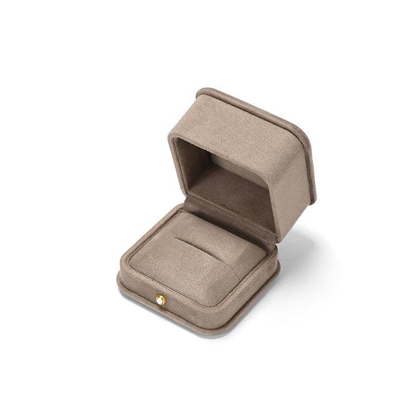 FANXI Custom Gray Suede Ring Box