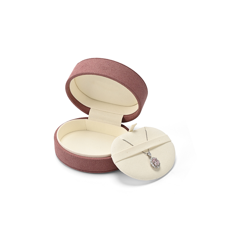 FANXI Custom Dusty Pink Microfiber Necklace Box