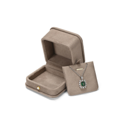 FANXI Custom Gray Suede Pendant Box