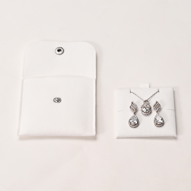 FANXI Custom White Microfiber Snap Pouch