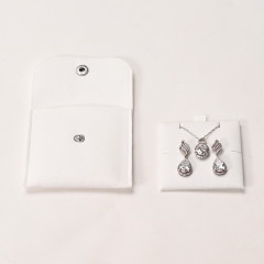 FANXI Custom White Microfiber Snap Pouch