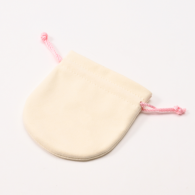 FANXI Custom Beige Microfiber Suede Jewelry Pouch