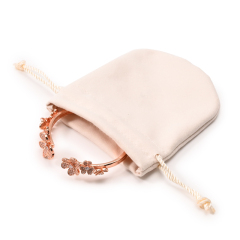 FANXI Custom Beige Microfiber Suede Jewelry Pouch