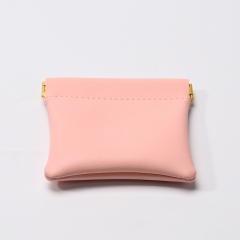 FANXI Custom Pink Beige PU Leather Jewelry Pouch