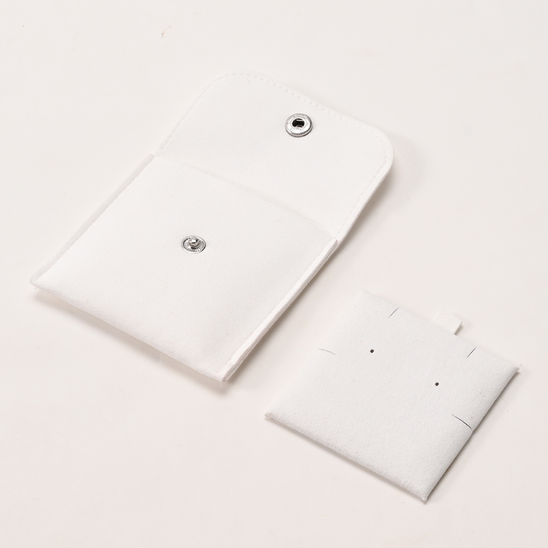 FANXI Custom White Microfiber Snap Pouch