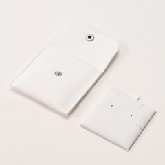 FANXI Custom White Microfiber Snap Pouch
