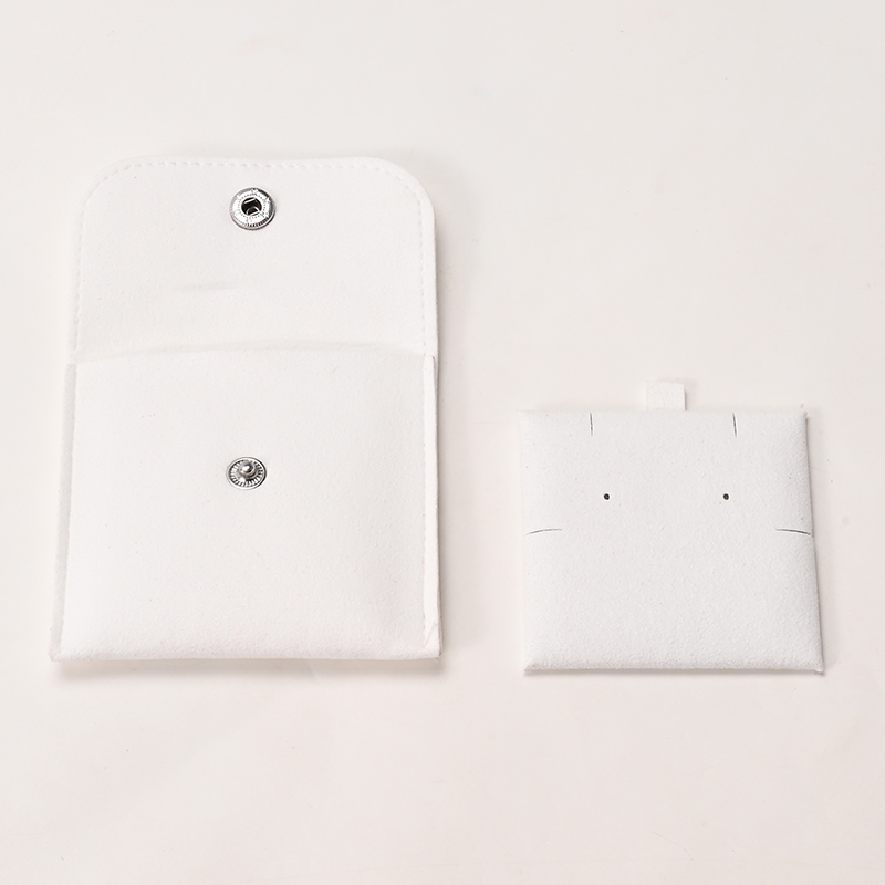 FANXI Custom White Microfiber Snap Pouch