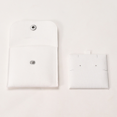 FANXI Custom White Microfiber Snap Pouch