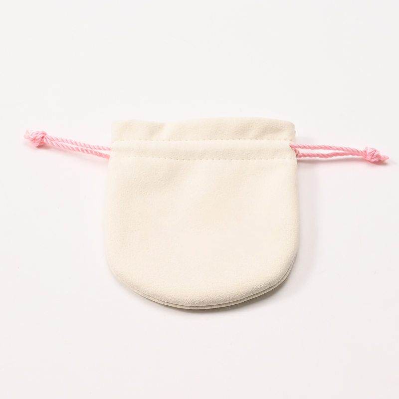 FANXI Custom Beige Microfiber Suede Jewelry Pouch
