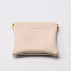 FANXI Custom Pink Beige PU Leather Jewelry Pouch
