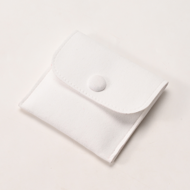 FANXI Custom White Microfiber Snap Pouch