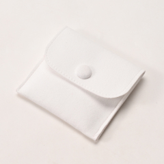 FANXI Custom White Microfiber Snap Pouch
