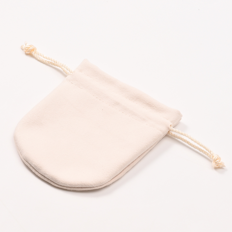 FANXI Custom Beige Microfiber Suede Jewelry Pouch