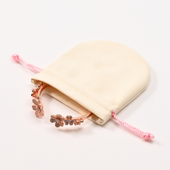 FANXI Custom Beige Microfiber Suede Jewelry Pouch