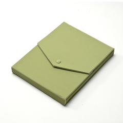 FANXI Custom Green PU Leather Velvet Necklace Pouch