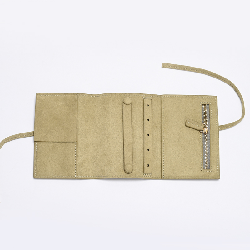 FANXI Custom Green Suede Jewelry Pouch