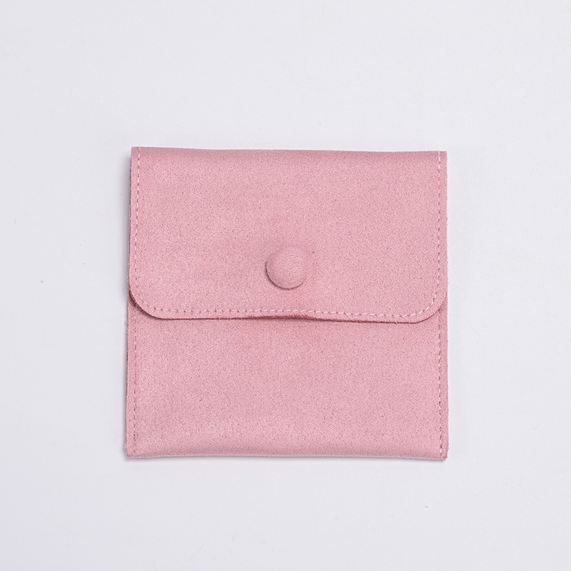 FANXI Custom Pink Suede Jewelry Pouch