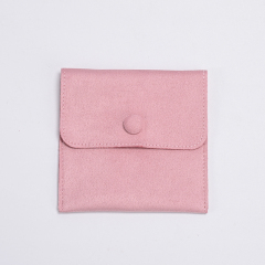 FANXI Custom Pink Suede Jewelry Pouch