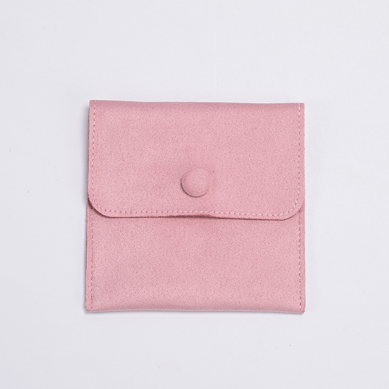 FANXI Custom Pink Suede Jewelry Pouch