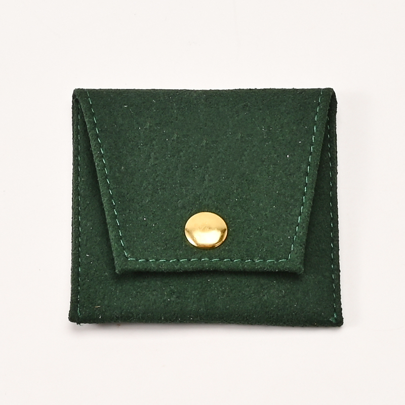 FANXI Custom Green Microfiber Jewelry Pouch