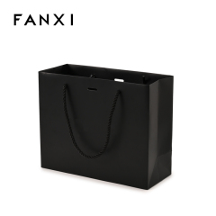 FANXI Custom Black Paper Jewelry Bag