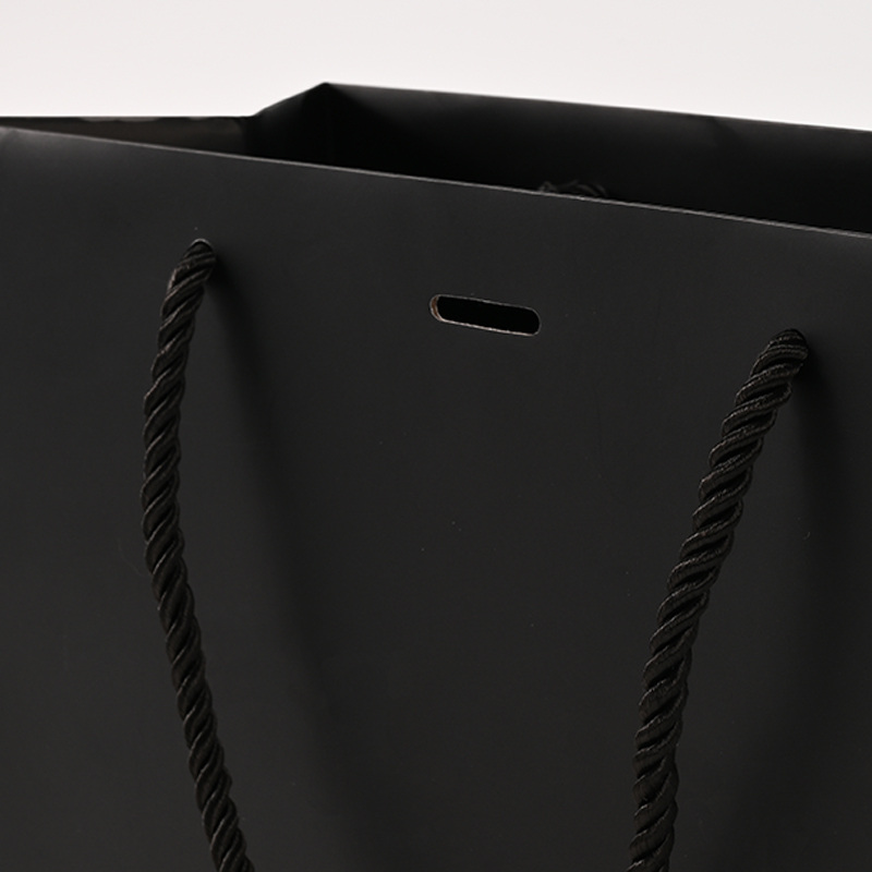FANXI Custom Black Paper Jewelry Bag