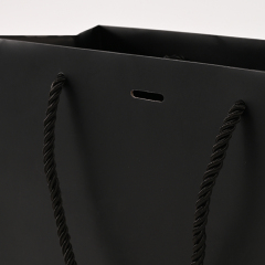 FANXI Custom Black Paper Jewelry Bag