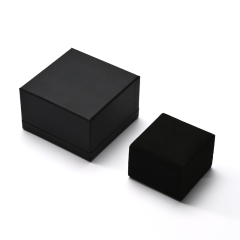 FANXI Custom Black Microfiber Led Light Earring Ring Box