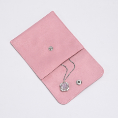 FANXI Custom Pink Suede Jewelry Pouch