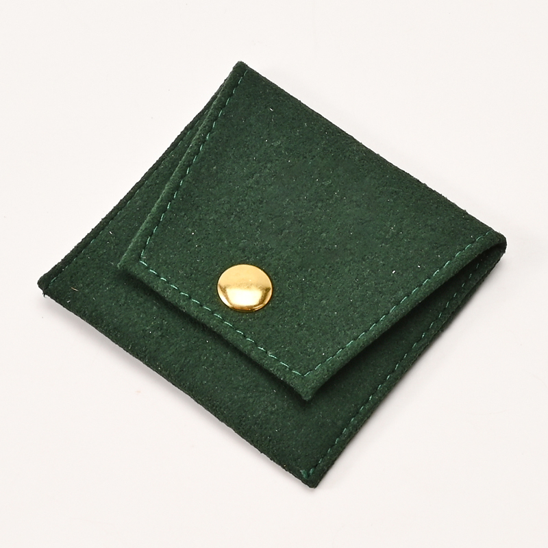 FANXI Custom Green Microfiber Jewelry Pouch