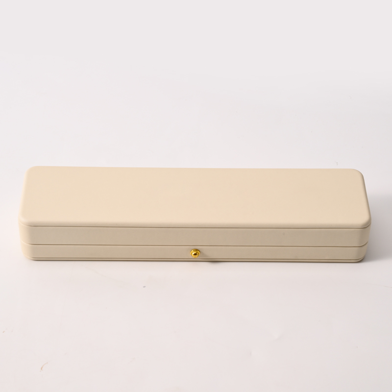 FANXI Custom Beige PU Leather Velvet Bracelet Box